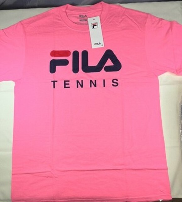 Fila Other - Fila Men's Classic Logo Short Sleeve Crew Neck T-Shirt In Pink size Medium